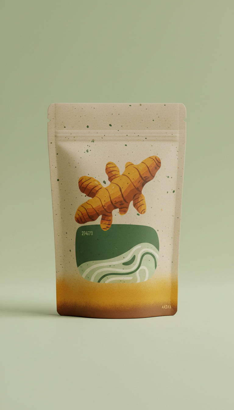 Organic Turmeric Powder Pouch